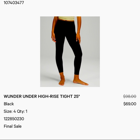 Lululemon black leggings